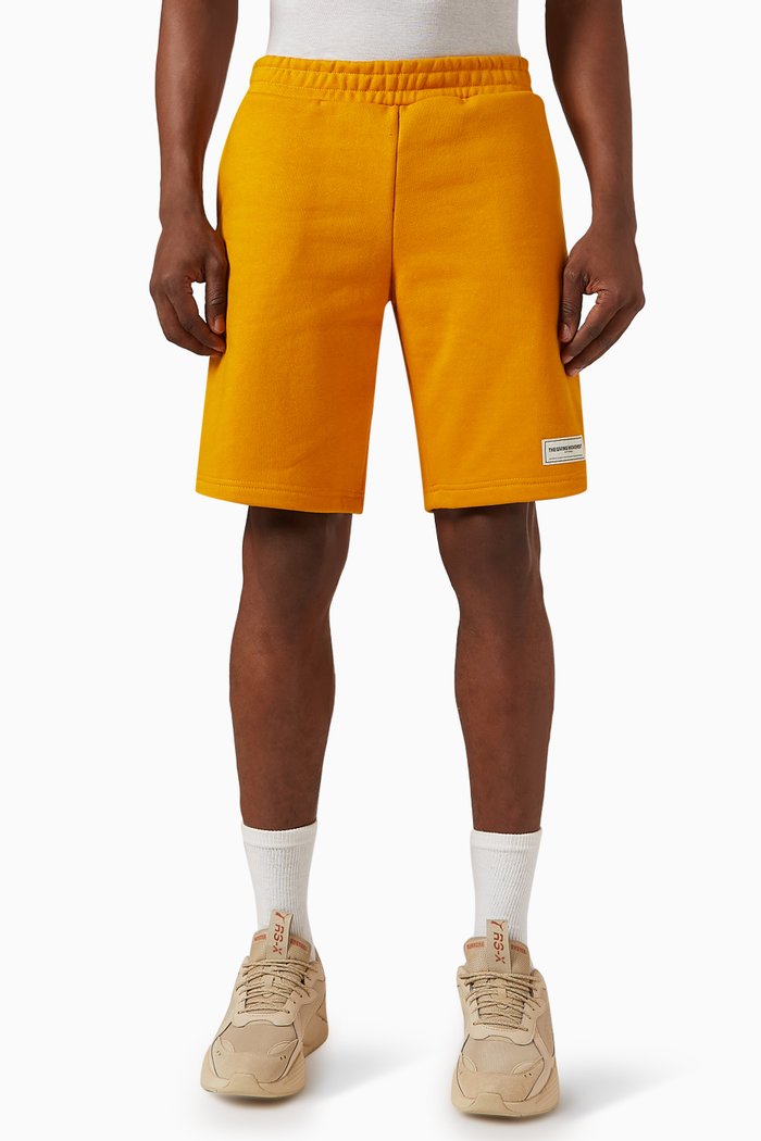 Lounge Shorts in Organic Cotton-blend, Yellow