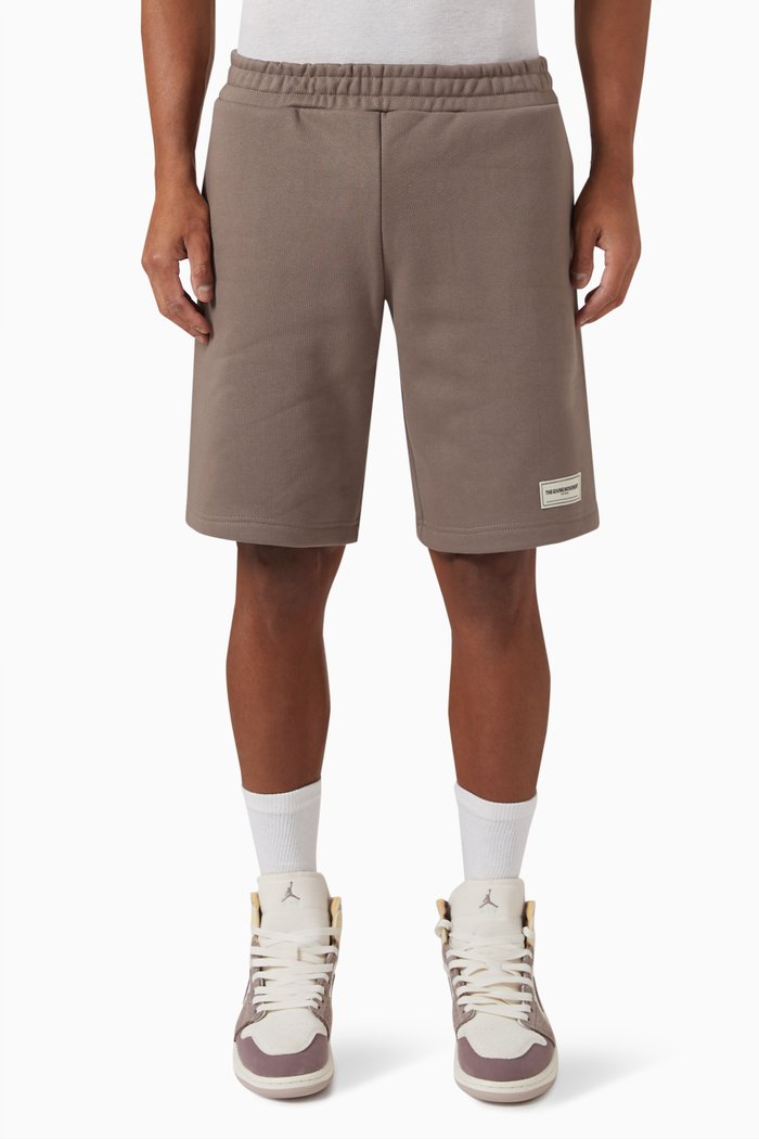 

Lounge Shorts in Organic Cotton-blend, Brown