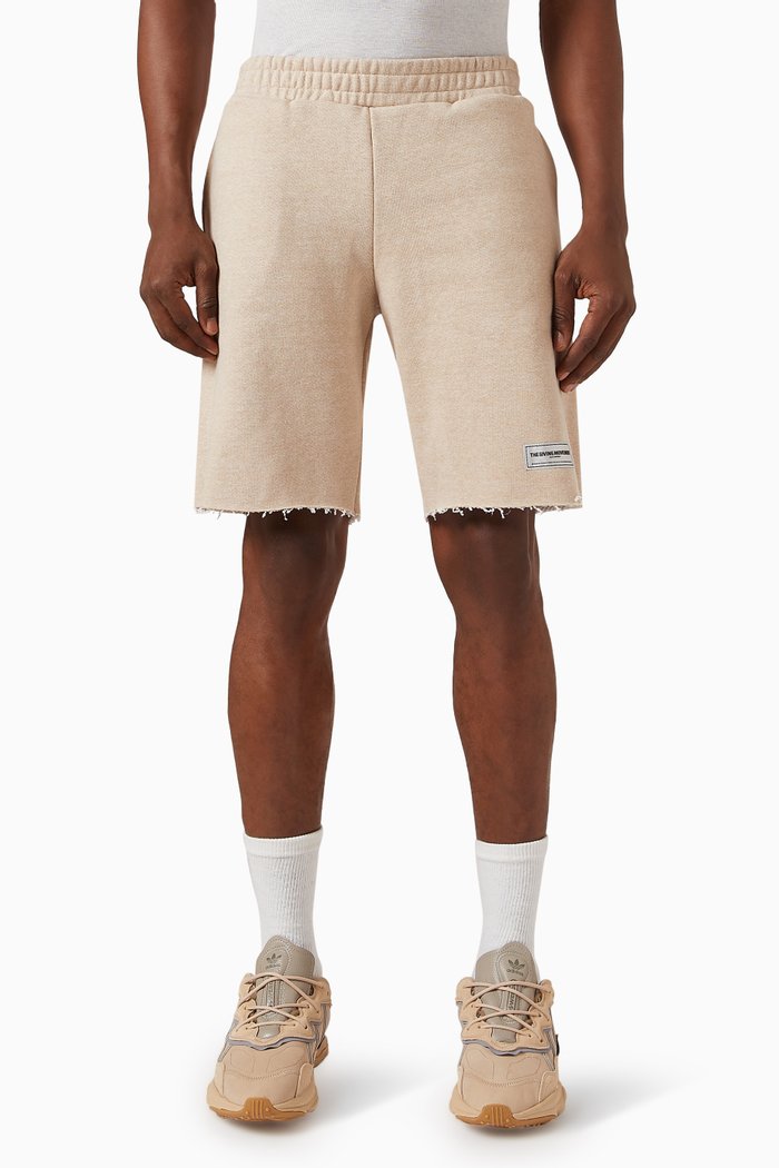 

Washed Roll-edge Shorts in Organic Cotton, Neutral