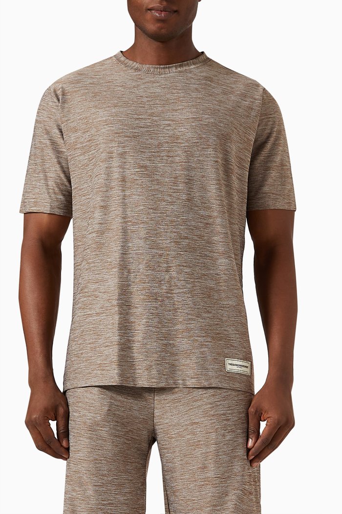 

Regular-fit Logo T-shirt in MVMT100©, Brown