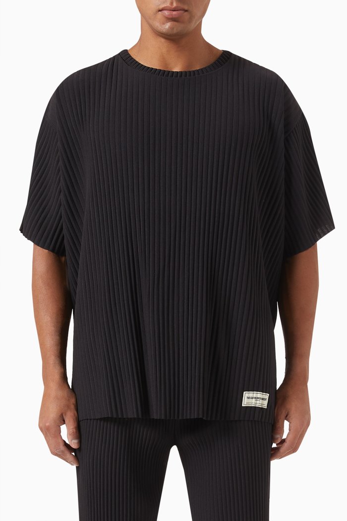 

Short-sleeve T-shirt in PLISSE100©, Black