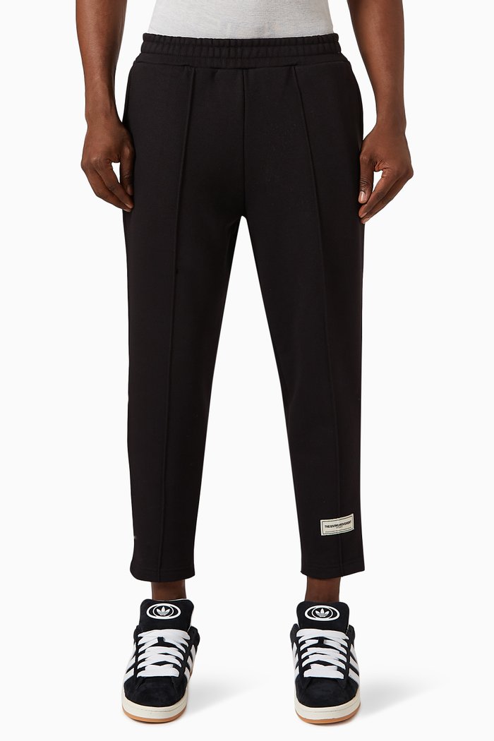

Logo Tapered Sweatpants in Organic Cotton-blend, Black
