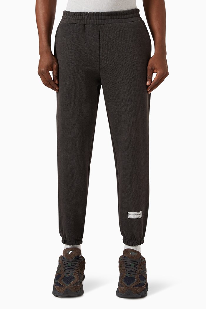 

Washed Sweatpants in Organic Cotton, Black