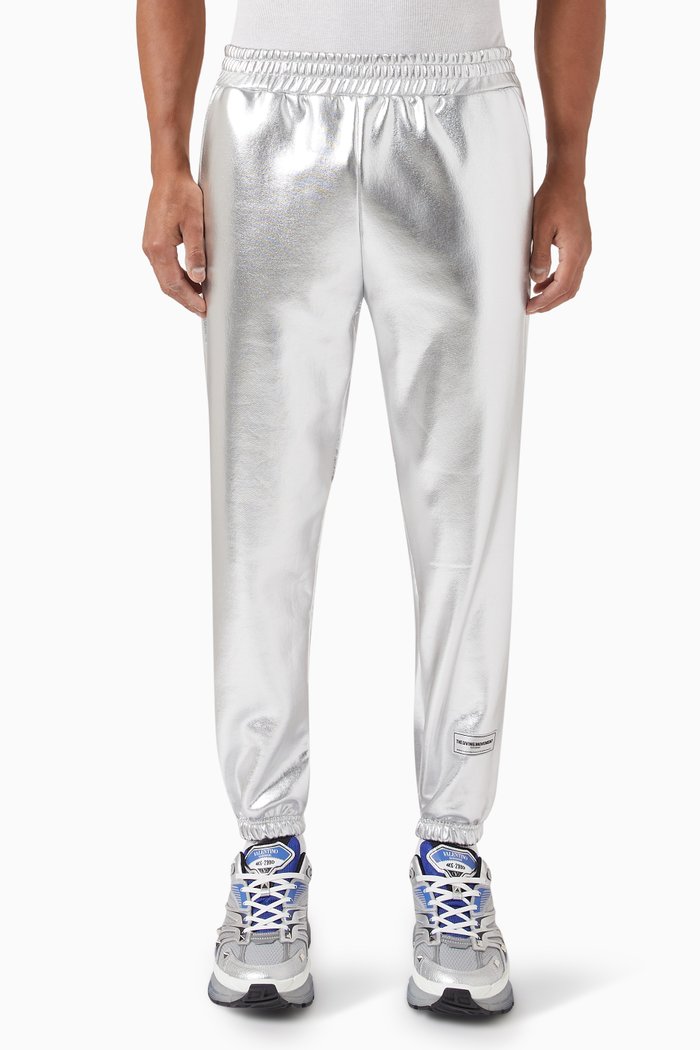 

Metallic Logo Sweatpants, Silver
