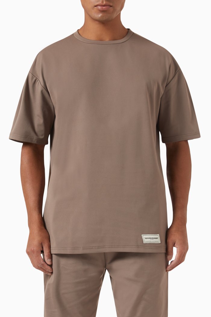 

Oversized T-shirt in Light Softskin100©, Brown