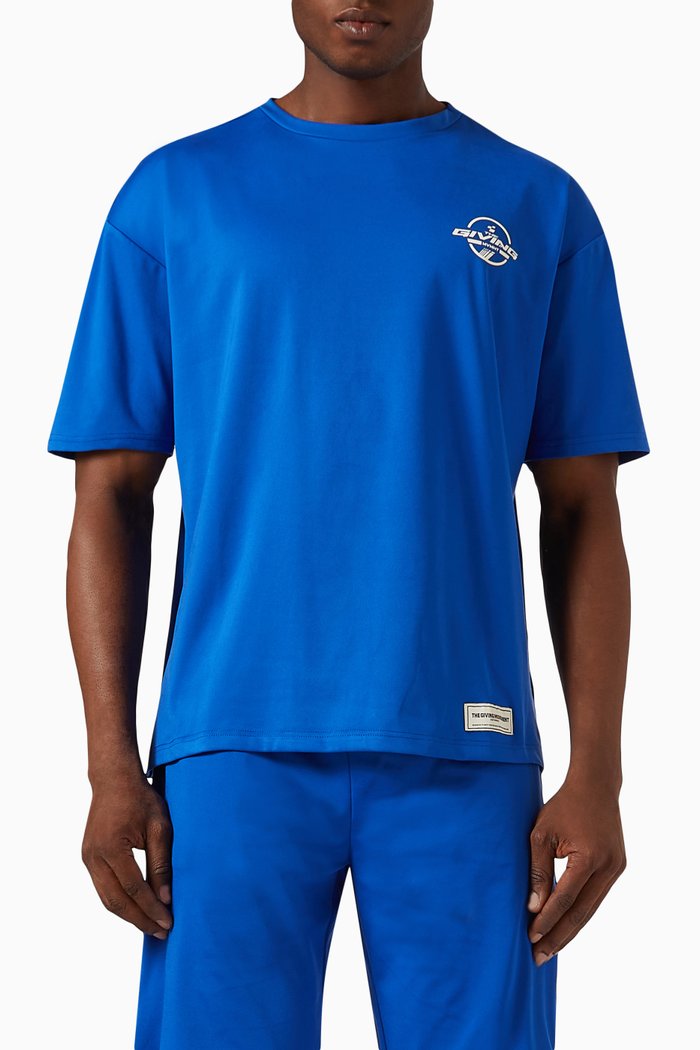 

Oversized Racer T-shirt in Light Softskin100©, Blue