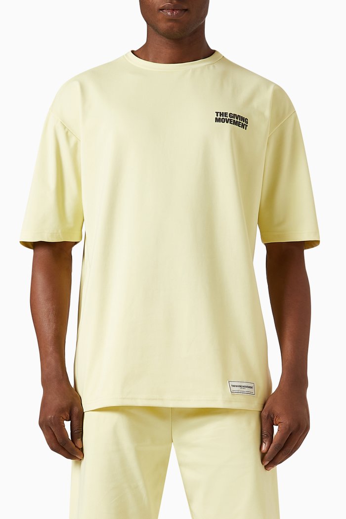 

Oversized Street Logo-print T-shirt in Light Softskin100©, Yellow