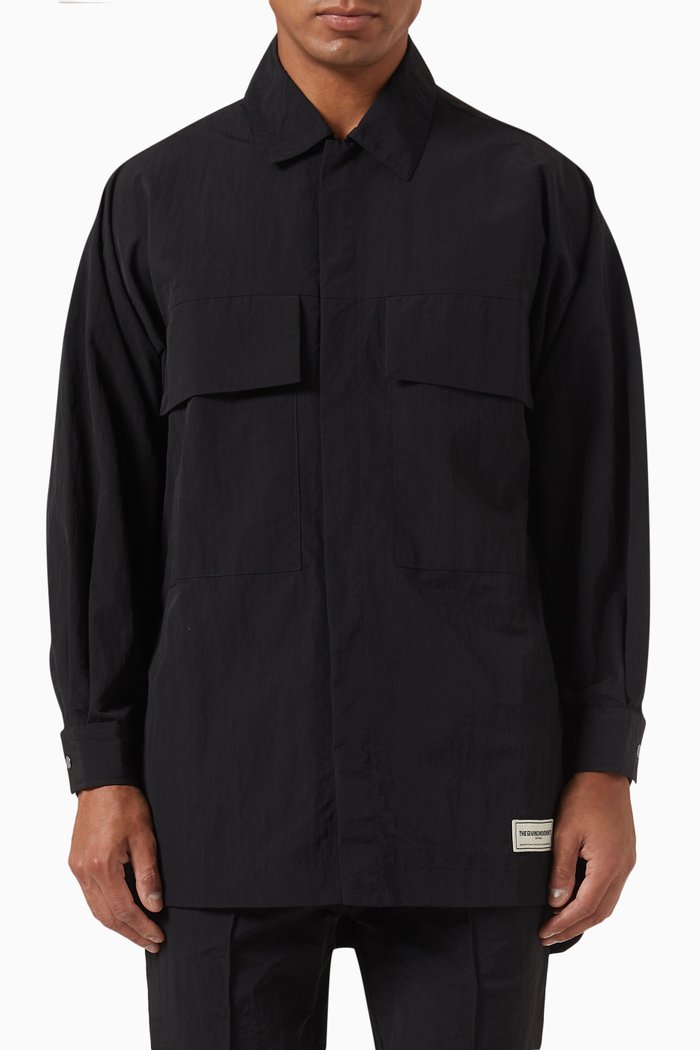 Logo Shacket in Re-shell100©, Black