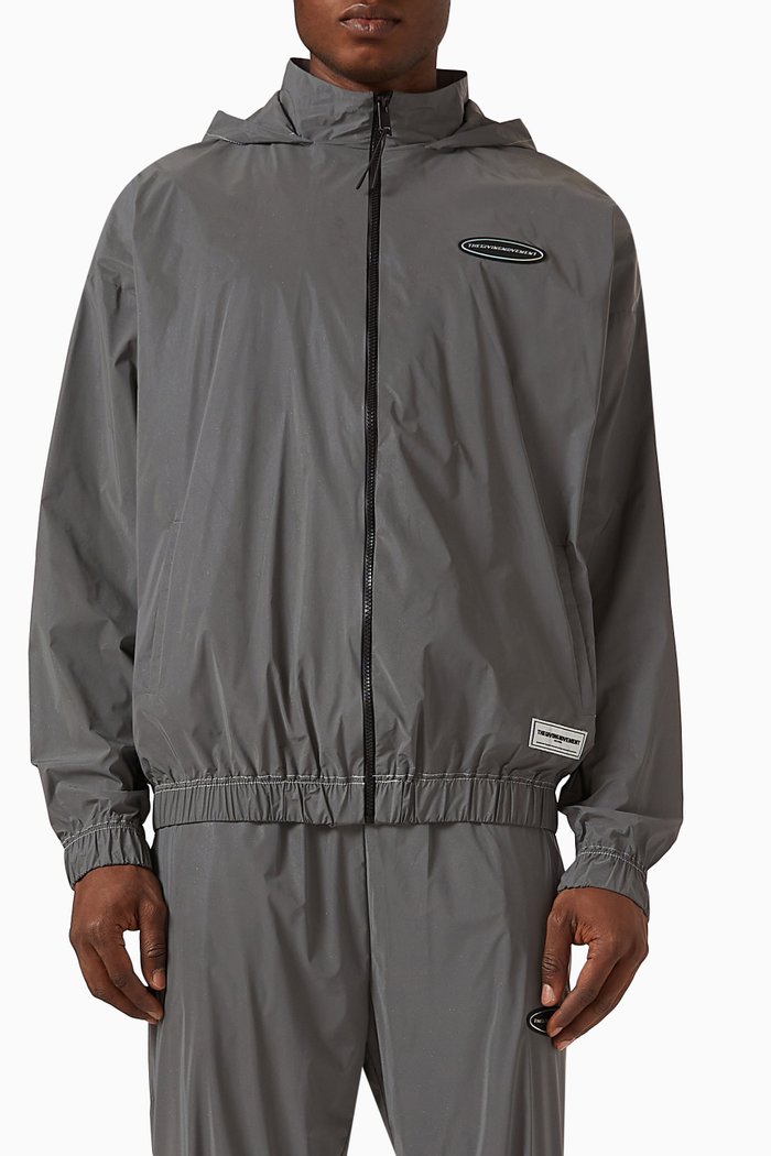 

Reflective Bomber Jacket in Re-shell100©, Silver