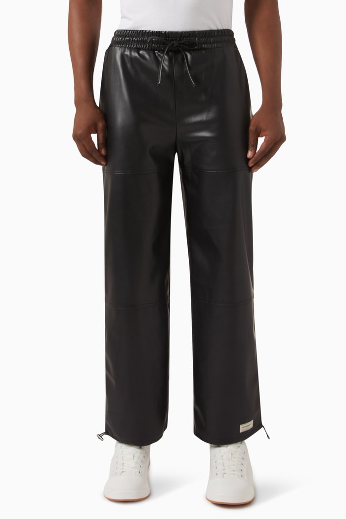 Joggers in Pleather©, Black