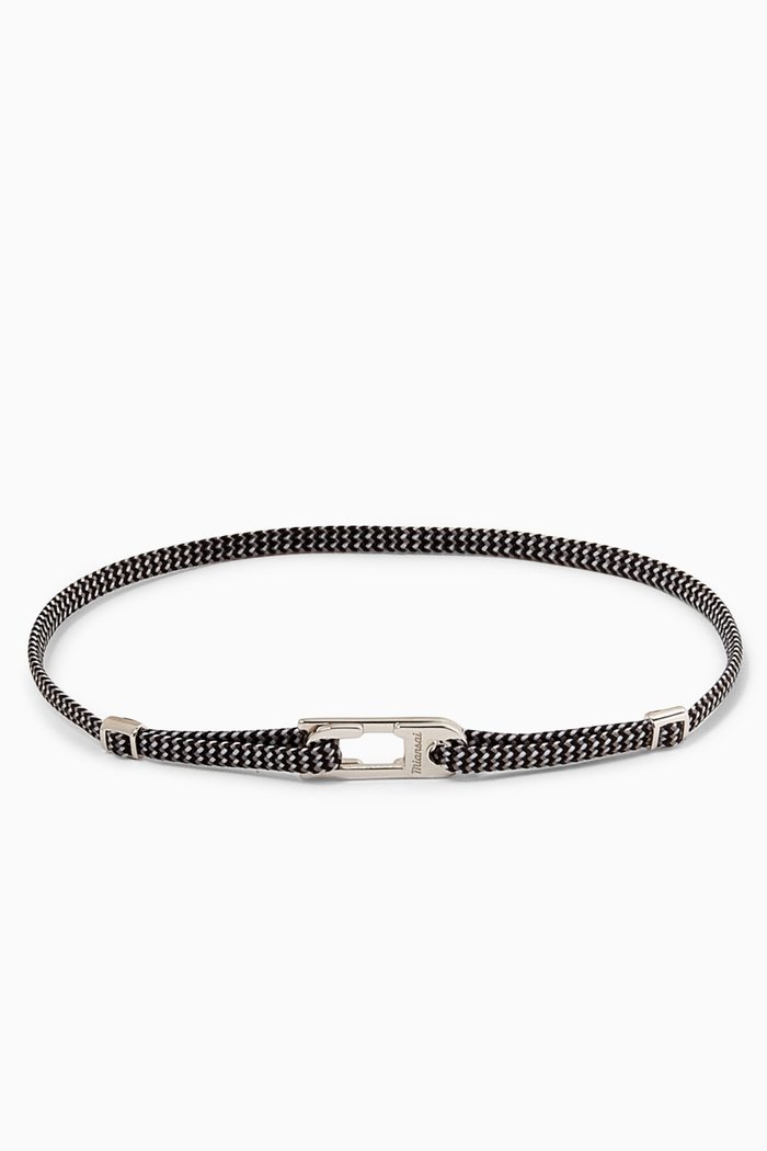 

Annex Knot Bracelet in Rope & Sterling Silver, Black