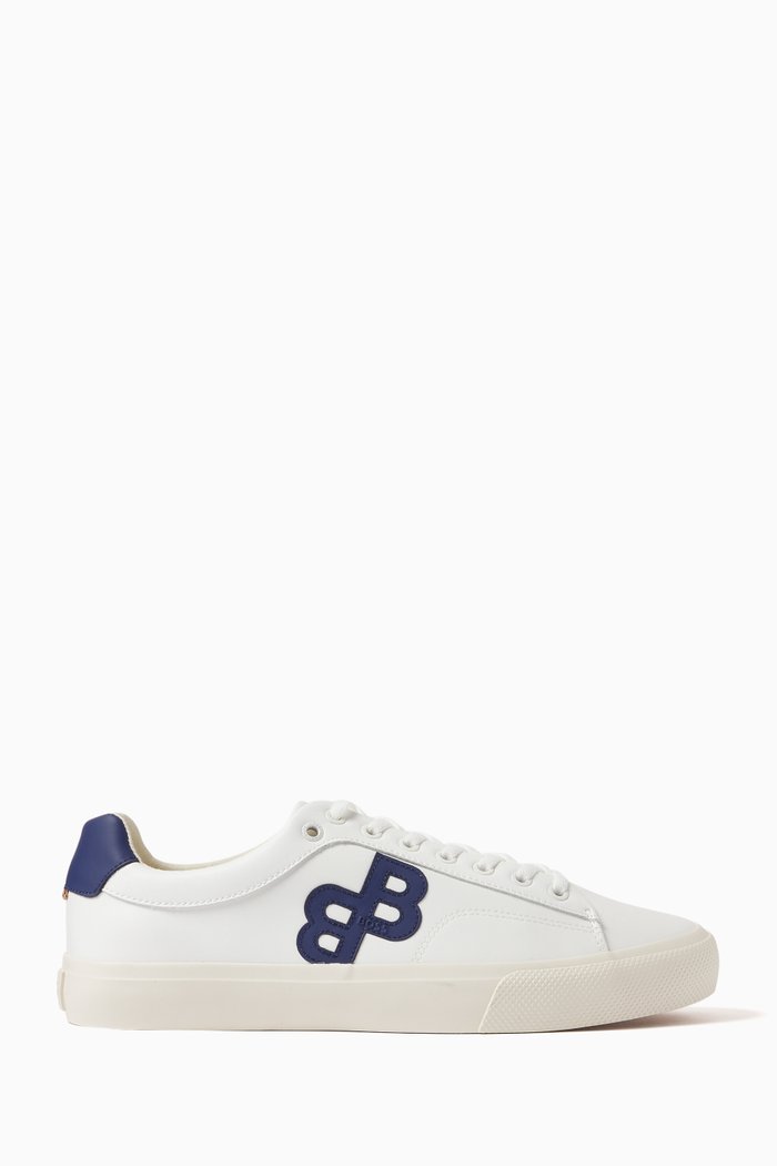 

Aiden Tenn Low-top Sneakers in Rubberised Leather, Neutral