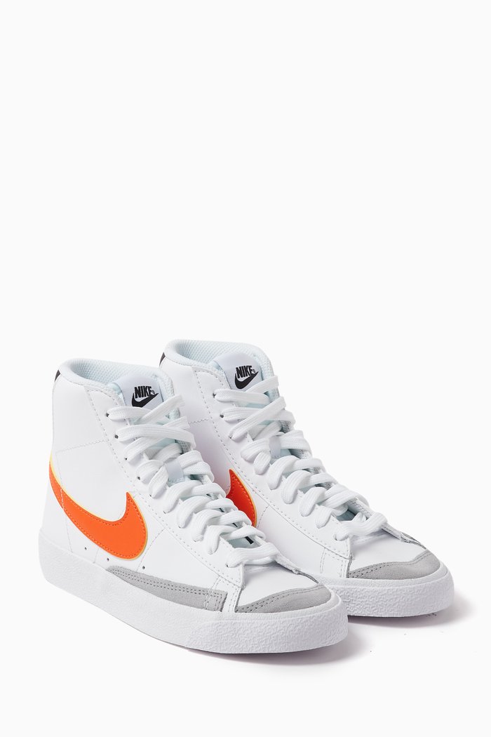 

Blazer Mid '77 High-top Sneakers in Leather, Orange
