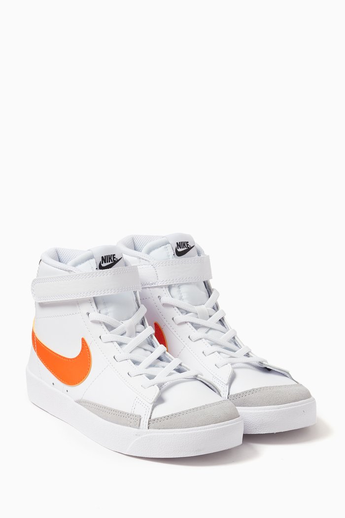 

Blazer Mid '77 High-top Sneakers in Leather, Orange