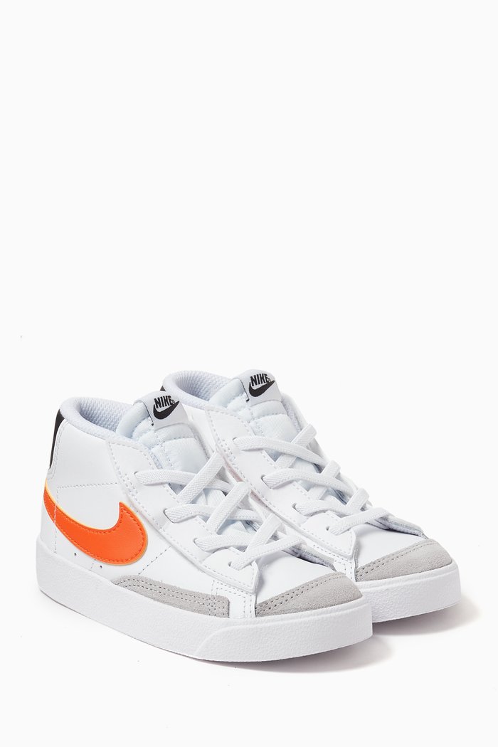

Blazer Mid '77 High-top Sneakers in Leather, Orange