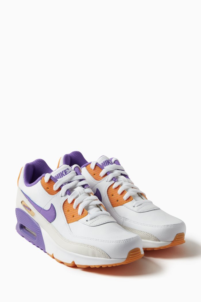 Air Max 90 LTR Sneakers in Leather, Multicolour