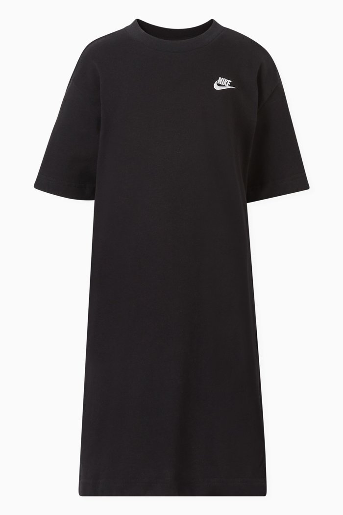 

Logo T-shirt Dress in Cotton, Black