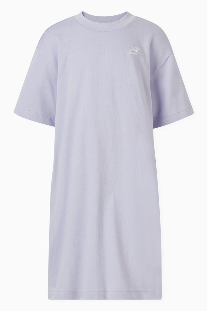 

Logo T-shirt Dress in Cotton, Purple