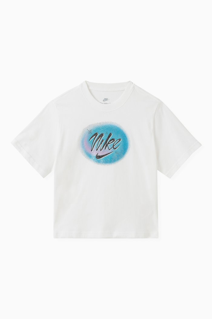 Logo-print T-shirt in Cotton, White