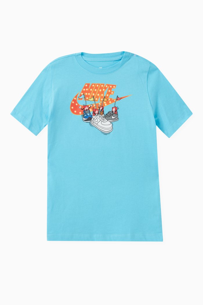 

Logo-print T-shirt in Cotton, Blue