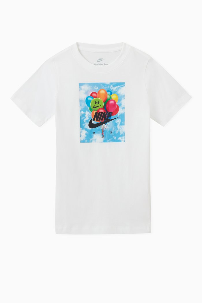 

Graphic Logo Print T-shirt in Cotton, White
