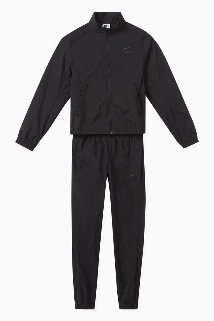 Air Logo Tracksuit in Nylon, Black