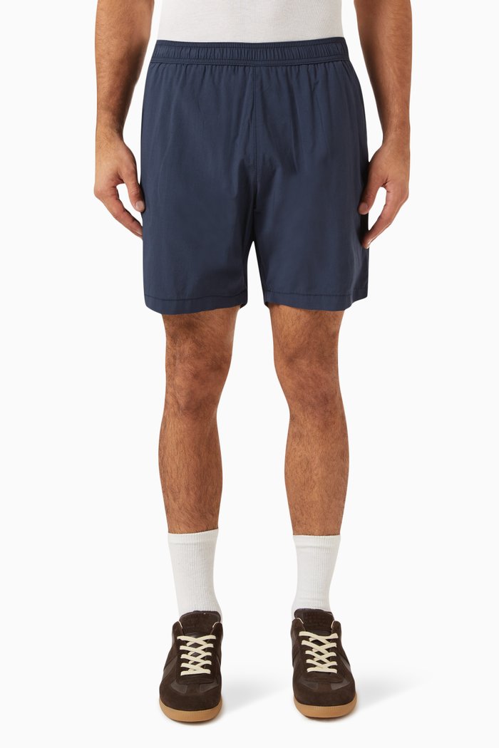 Air Shorts in Organic Cotton-blend, Blue