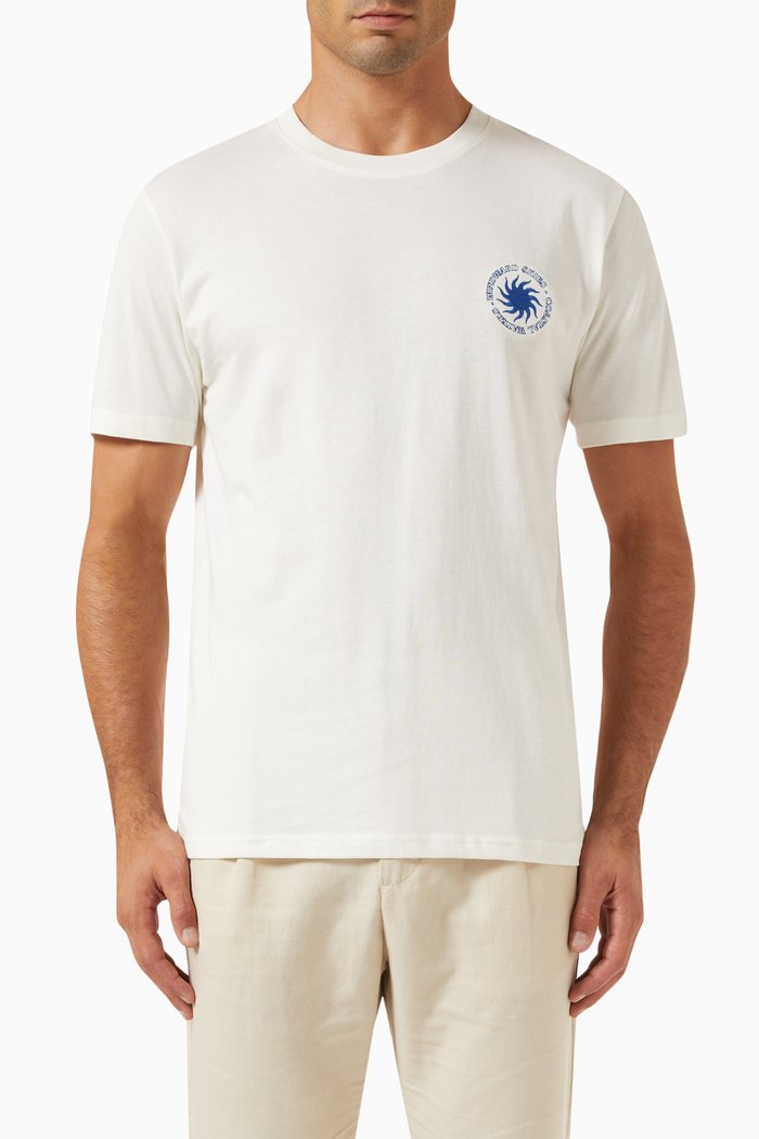 

Joss Embroidered T-shirt in Organic Cotton-jersey, White