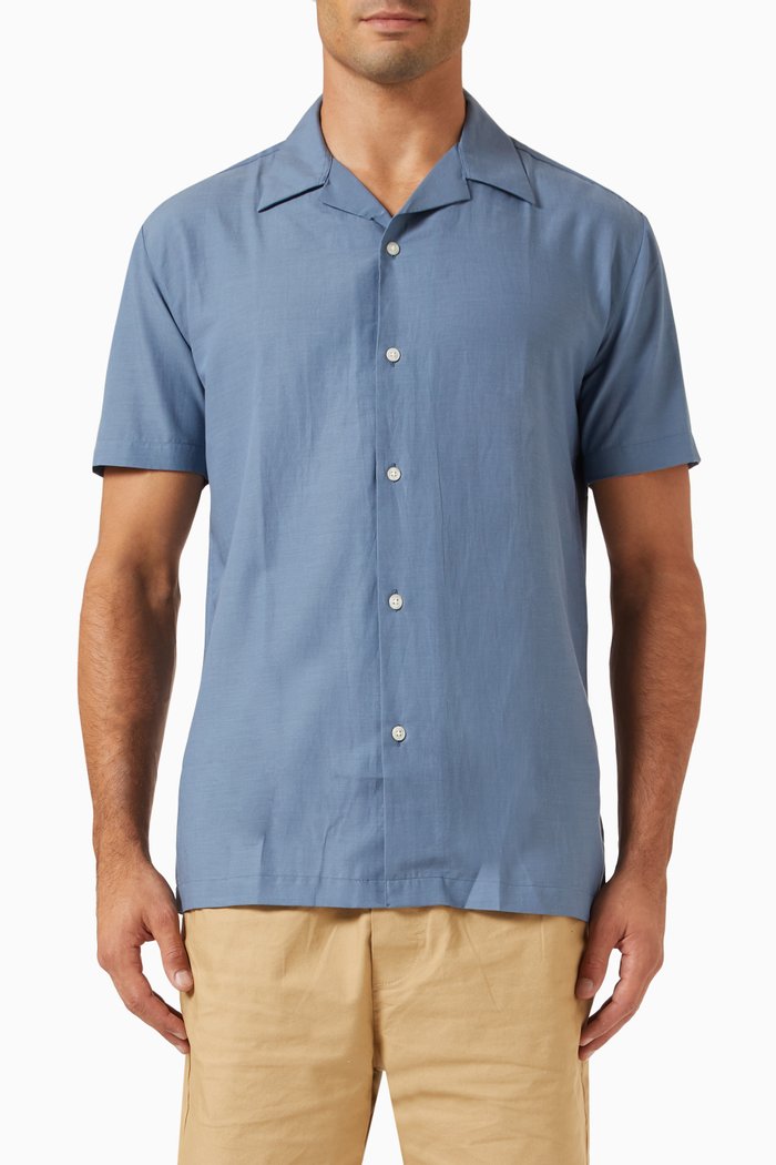 

Air Shirt in Organic Cotton-blend, Blue
