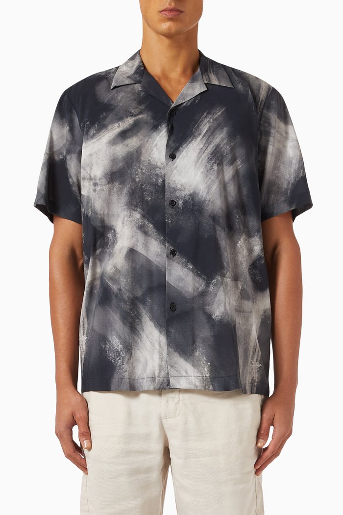 Air Shirt in Organic Cotton-blend, Black