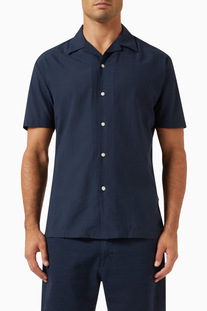 

Air Shirt in Organic Cotton-blend, Blue