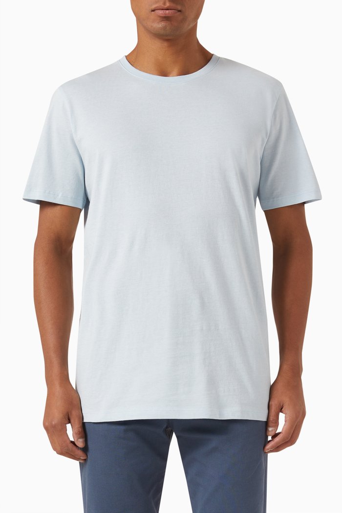 

T-shirt in Cotton Jersey, Blue