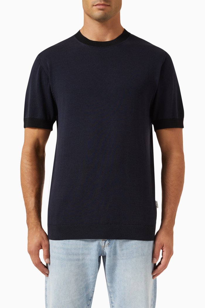 

Mattis T-shirt in Organic Cotton-knit, Blue