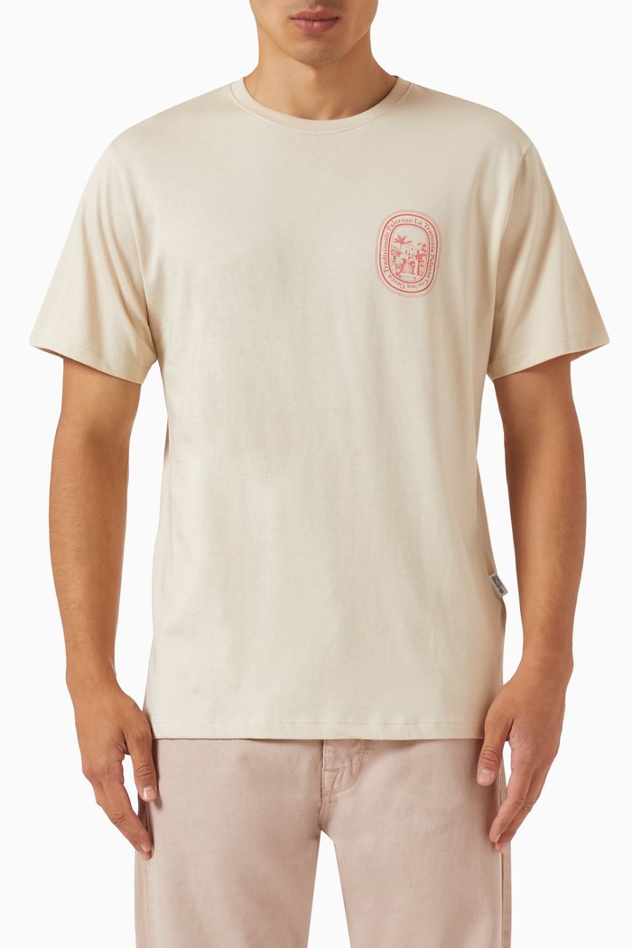 

Printed T-shirt in Cotton Jersey, Neutral