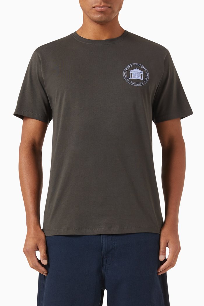 

Printed T-shirt in Cotton Jersey, Grey