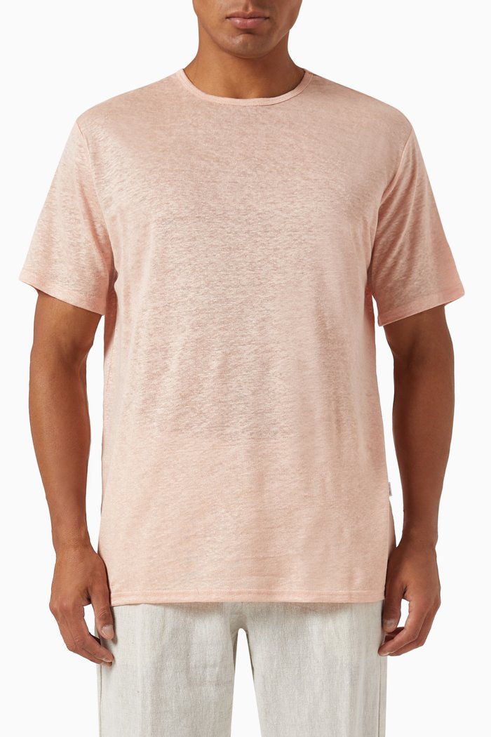 

Classic T-shirt in Linen, Pink