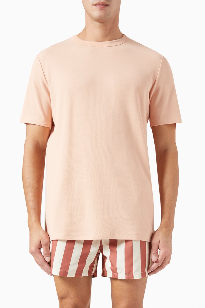 Classic T-shirt in Cotton Piqué, Pink