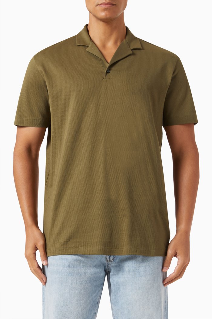 

Polo Shirt in Cotton Piqué, Green