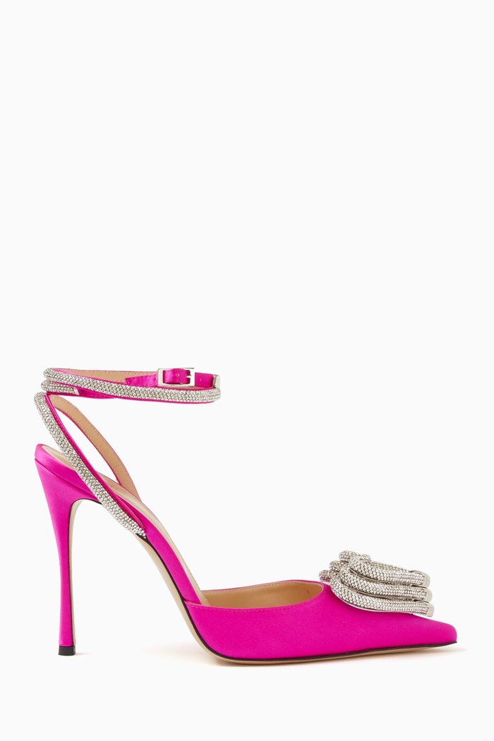 

Triple Heart 110 Pumps in Satin, Pink