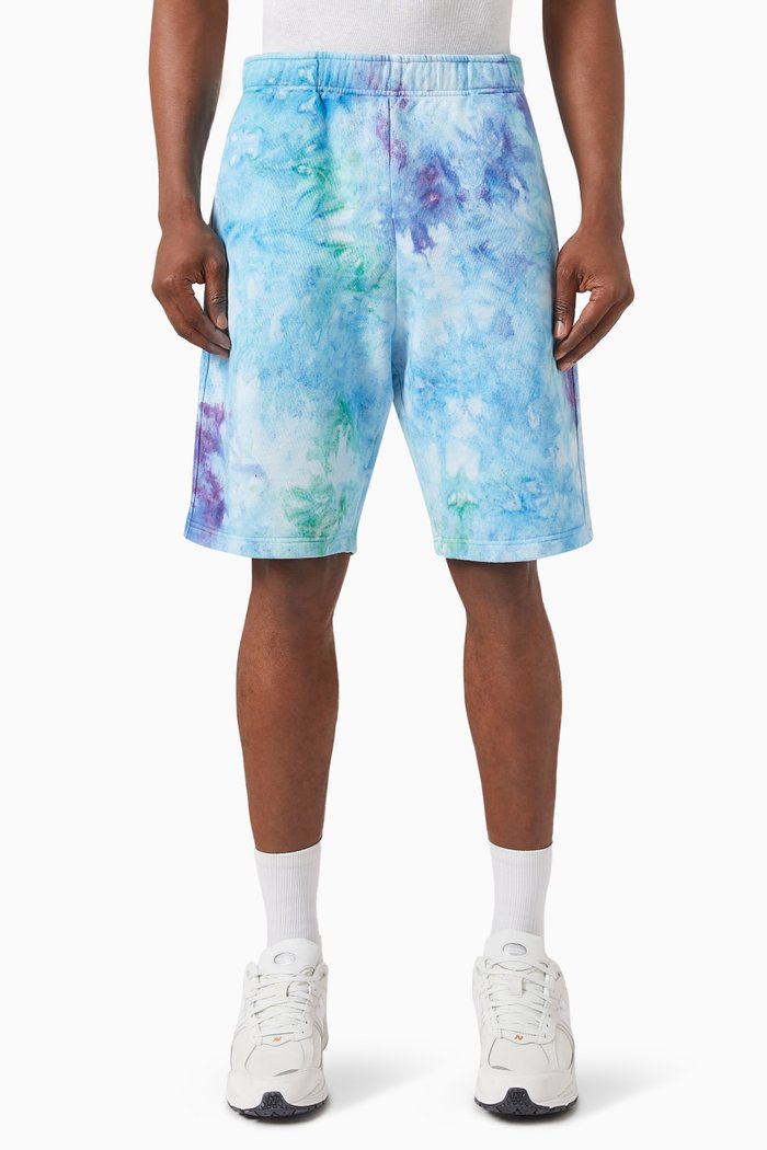 

Tie Dye Shorts in Cotton Blend, Blue