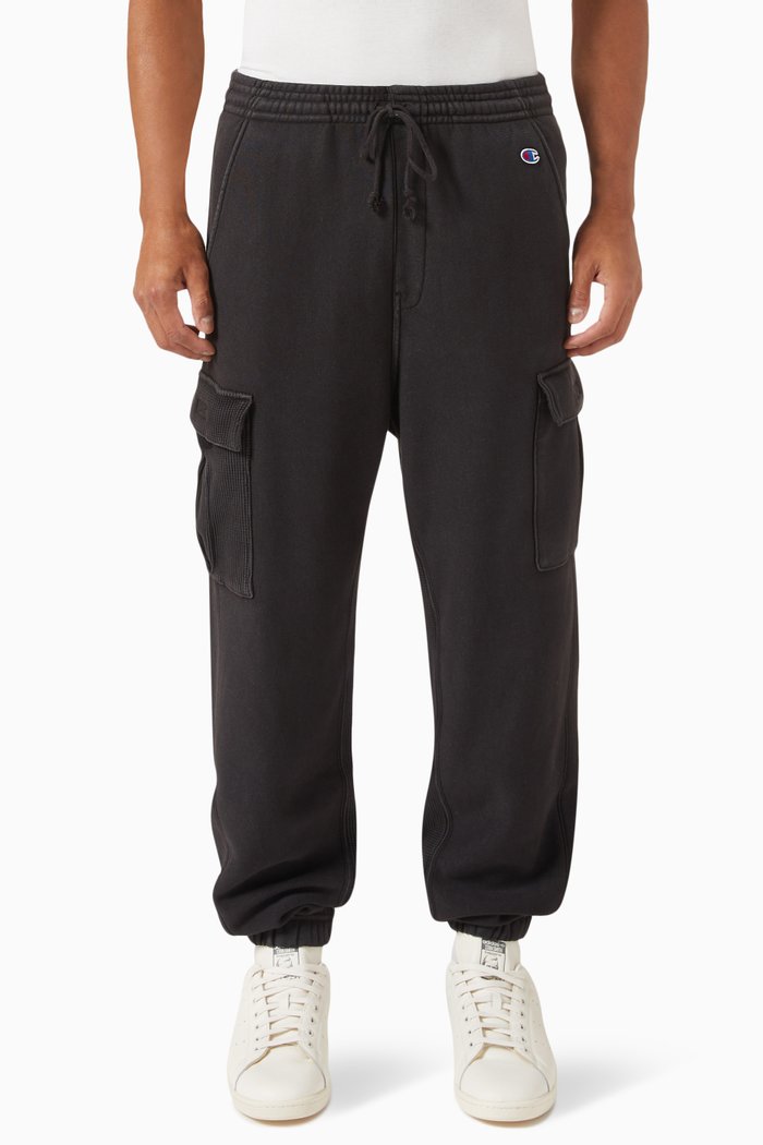 

Cargo Pants in Reverse Weave Fleece, Black
