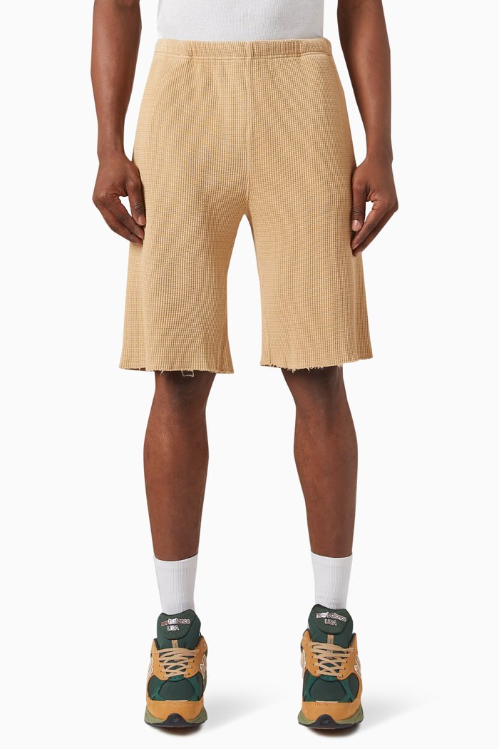 

Bermuda Shorts in Waffle Knit, Neutral