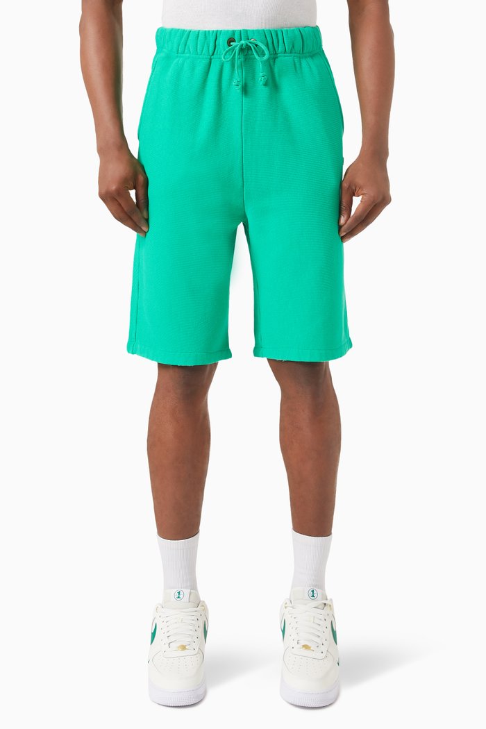 

Logo Shorts in Cotton Blend, Green