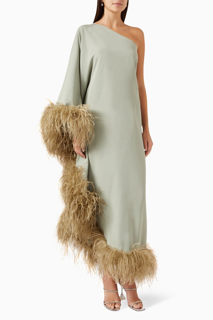 

Ubud Feather Dress, Green
