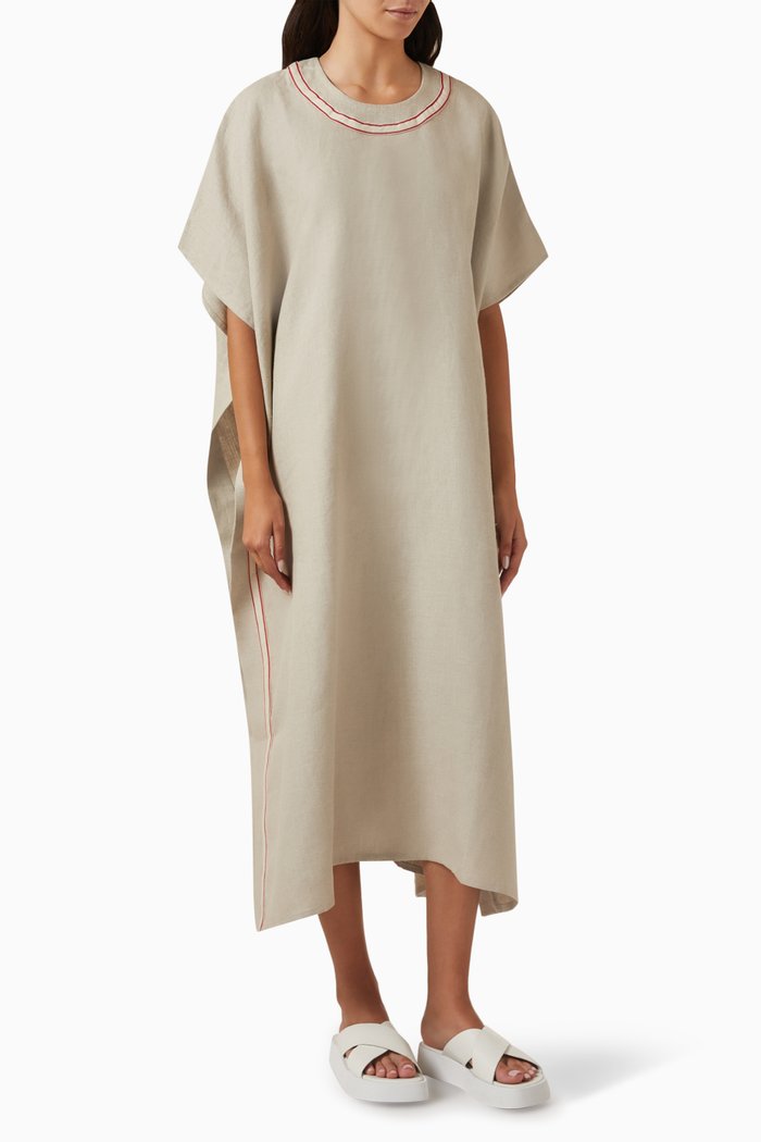 

Rio Jumbo Kaftan in Cotton, Neutral