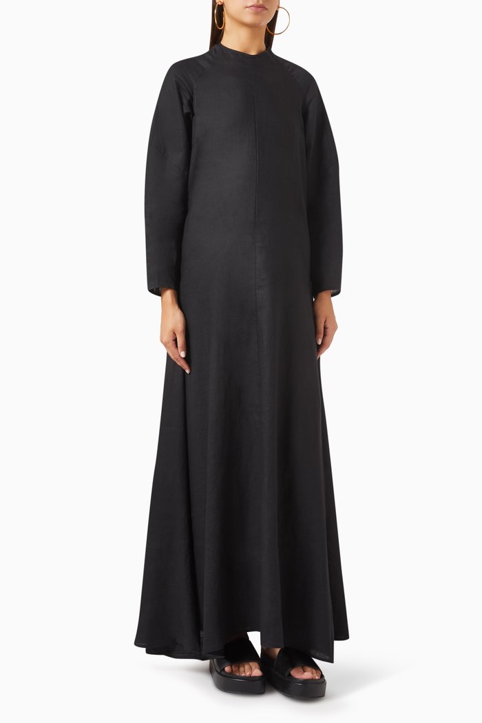 

Cacoon Cut Maxi Dress, Black