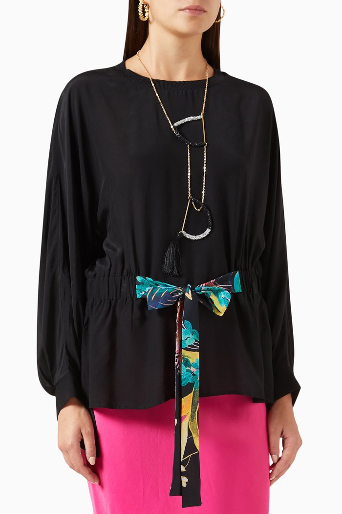 

Belted Top in Viscose, Black