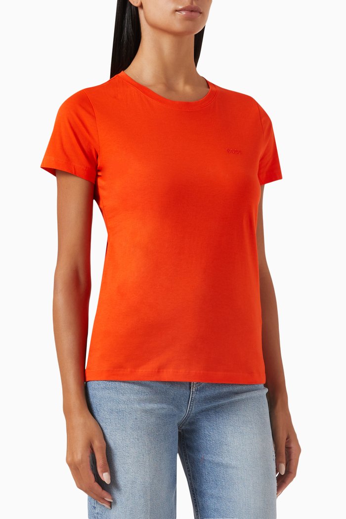 

Esogo Slim-fit T-shirt in Cotton-jersey, Orange