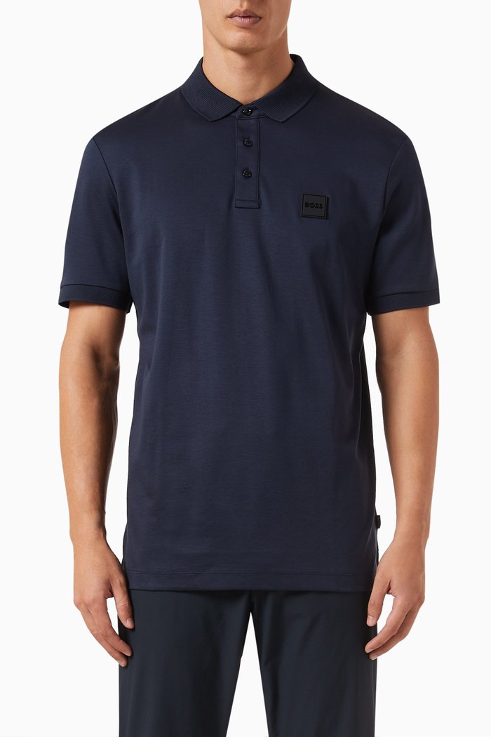 

Logo Polo in Cotton, Blue