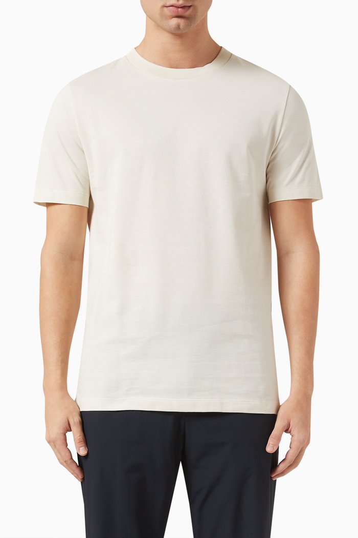 

Slim-fit T-shirt in Cotton Jersey, Neutral